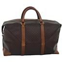 Bolsa Boston em lona Macadam CELINE em couro PVC marrom Auth 79438 - Céline