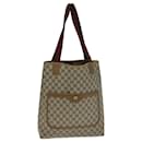 GUCCI GG Supreme Web Sherry Line Tote Bag PVC Leather Beige 39 02 003 Auth 79593 - Gucci