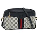 GUCCI GG Supreme Sherry Line Shoulder Bag PVC Navy Red 001 56 0860 Auth 79700 - Gucci