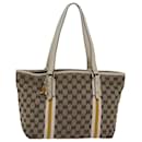 GUCCI GG Canvas Tote Bag Beige 137396 Auth 79542 - Gucci