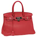 HERMES Birkin 30 Handtasche aus Taurillon Clemence Leder rosa Auth 79114S - Hermès