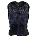 Gilet in pelliccia blu navy / nero J. Mendel - Autre Marque