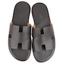 Hermès Izmir Leather Sandals 41 in Black