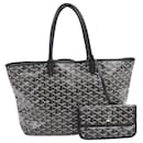 Goyard Saint Louis PM PVC & Leather Tote Shoulder Bag in Brown