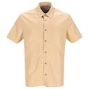 Nanushka Osmo Shirt in Beige Faux Leather