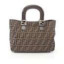 Fendi Zucca Tote Bag Canvas Tote Bag 26329 in Very Good Condition