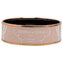 Hermès Pink Wide Enamel Brides de Gala Bangle