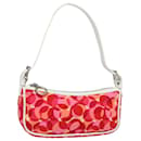 Pochette en toile Celine rose rouge Auth ki4572 - Céline