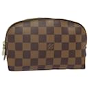 LOUIS VUITTON Pochette Cosmetica PM Damier Ebene N47516 Auth LV 79661 - Louis Vuitton