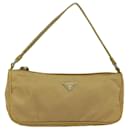 Pochette Accessoire Prada Nylon Beige Auth 78075