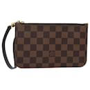 LOUIS VUITTON Pouch Neverfull PM Damier Ebene Auth LV 79022 - Louis Vuitton