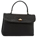 BALLY Bolsa de mão de couro preto Auth ki4593 - Bally