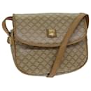 CELINE Macadam Canvas Schultertasche Beige Auth 79104 - Céline