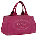 PRADA Canapa MM Bolso de mano de mezclilla rosa Auth 78268 - Prada