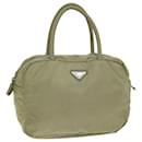 PRADA Hand Bag Nylon Beige Auth 78330 - Prada