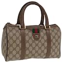 GUCCI GG Supreme Web Sherry Line Boston Bag PVC Leather Beige Auth 78100 - Gucci