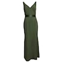 Vestido de noite verde oliva (cor de musgo suave) - Vera Wang