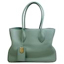 Sac fourre-tout en cuir Light Sage de Salvatore Ferragamo