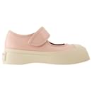 Mary Jane Sneakers - Marni - Leather - Pink