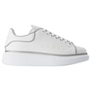 Baskets surdimensionnées - Alexander McQueen - Cuir - Blanc/Argent - Alexander Mcqueen