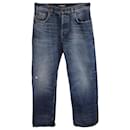 Jeans Balenciaga coupe normale en coton bleu foncé