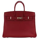 Hermès Rosso Togo Birkin Retourne 25