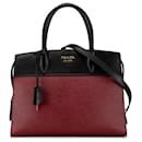 Prada Sac Esplanade en Saffiano Lux Rouge