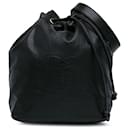 Chanel Black CC Lambskin Drawstring Sling Backpack