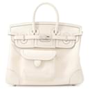 Hermès White Toile Goeland Swift Cargo Birkin 25