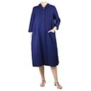 Blue pocket midi shirt dress - size M - Autre Marque