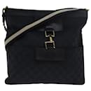 Bolso de hombro de lona GG de la línea Sherry de GUCCI negro y blanco 001 4094 Auth mr271 - Gucci