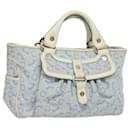 CELINE C Macadam Canvas Hand Bag Light Blue Auth mr302 - Céline