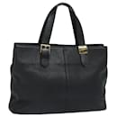 Burberrys Hand Bag Leather Black Auth 79491 - Autre Marque