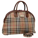 Borsa a mano in tela Burberrys Nova Check 2 vie beige Auth 79193 - Autre Marque