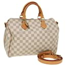 LOUIS VUITTON Damier Azur Speedy Bandouliere 30 Hand Bag 2way N41052 Auth 78898 - Louis Vuitton