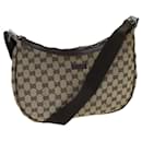 GUCCI GG Canvas Shoulder Bag Beige Brown 122790 Auth 79174 - Gucci