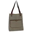 GUCCI GG Supreme Web Sherry Line Tote Bag PVC Beige Rot 001 080 494 Auth 78780 - Gucci