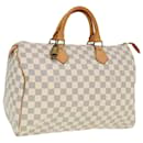 LOUIS VUITTON Handtasche Speedy 35 Damier Azur N41535 LV Auth 79273 - Louis Vuitton