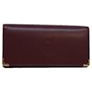 CARTIER Portefeuille Cuir Rouge Auth 79472 - Cartier