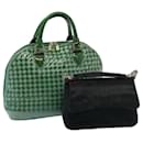 BALLY Handtasche aus Wildleder 2-teilig Grün Schwarz Auth bs14876 - Bally