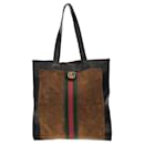 Grande bolsa tote Ophidia marrom Gucci