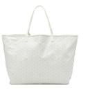 Weiße Goyard Goyardine Saint Louis GM Tote Bag