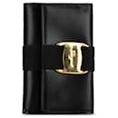 Black Ferragamo Vara Bow Leather Key Holder - Salvatore Ferragamo