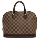 Brown Louis Vuitton Damier Ebene Alma PM Handbag