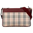 Bolsa transversal em lona xadrez House Check bege da Burberry