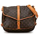 Borsa a tracolla Saumur 35 Monogram Louis Vuitton marrone