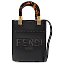 Black Fendi Mini Sunshine Shopper Tote Satchel