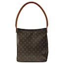 Sac à épaule Louis Vuitton Monogram Looping GM marron