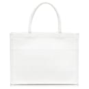 White Dior Medium Cannage Book Tote