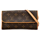 Borsa a tracolla Pochette Twin PM Monogramma Louis Vuitton marrone